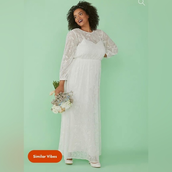 ModCloth Just the Beginning Boho Maxi Wedding Embroidered Dress Size 1X NWT - Picture 4 of 15